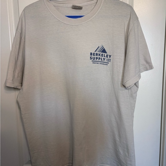 Men's Berkeley Supply Graphic Tee in Cream with Navy Print - Denver, CO - Picture 2 of 4